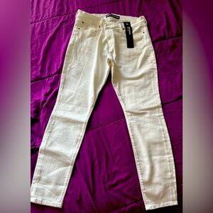Legging Mid Rise White Jeans